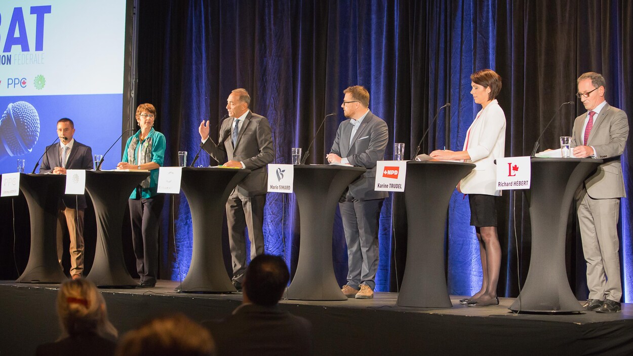 Les six candidats.