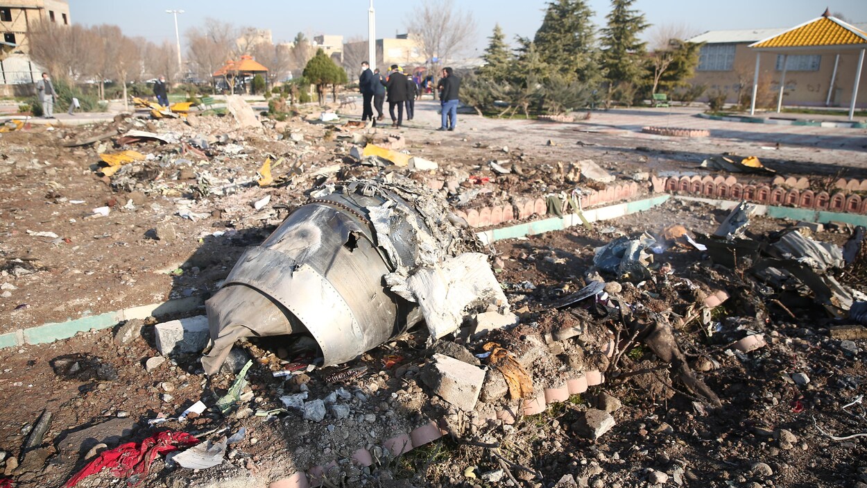 Débris de l'avion.