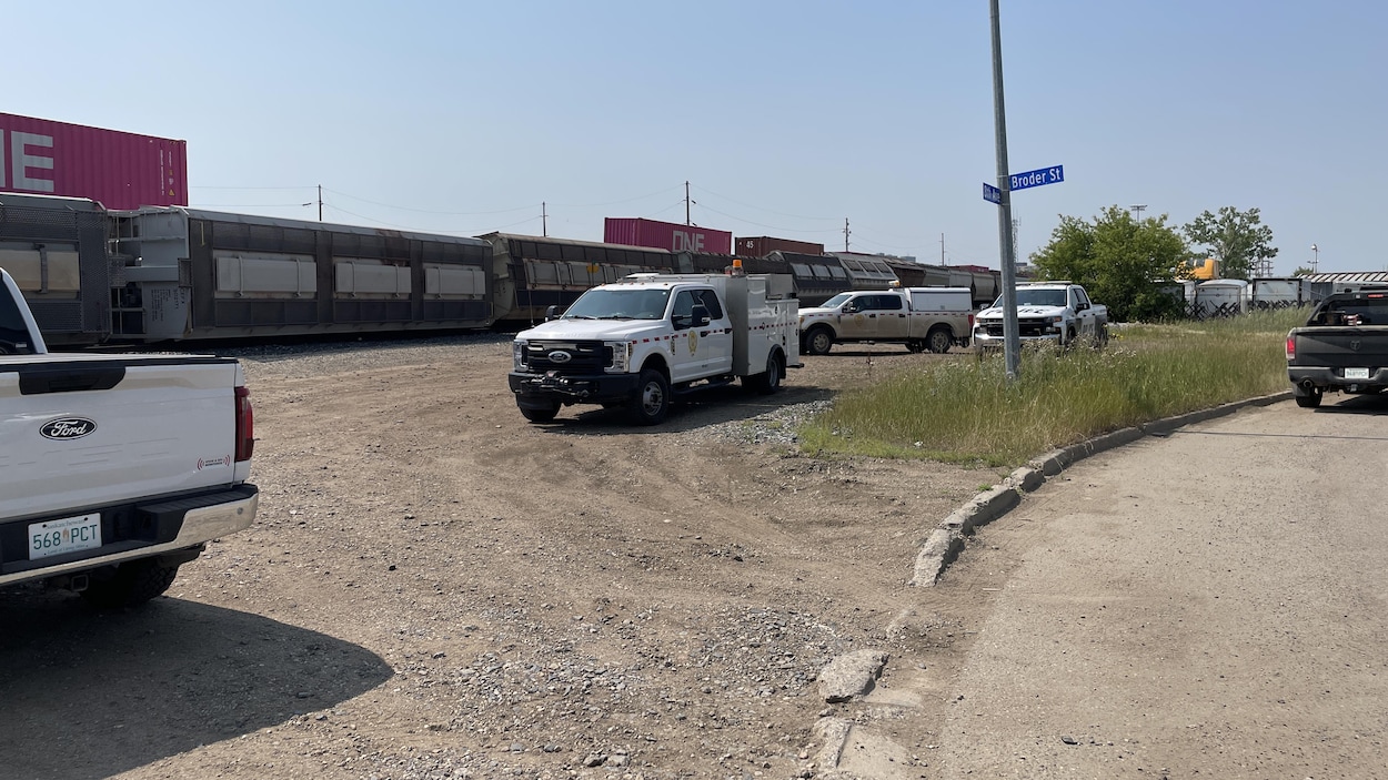 Déraillement des wagons d’un train de marchandises à Regina
