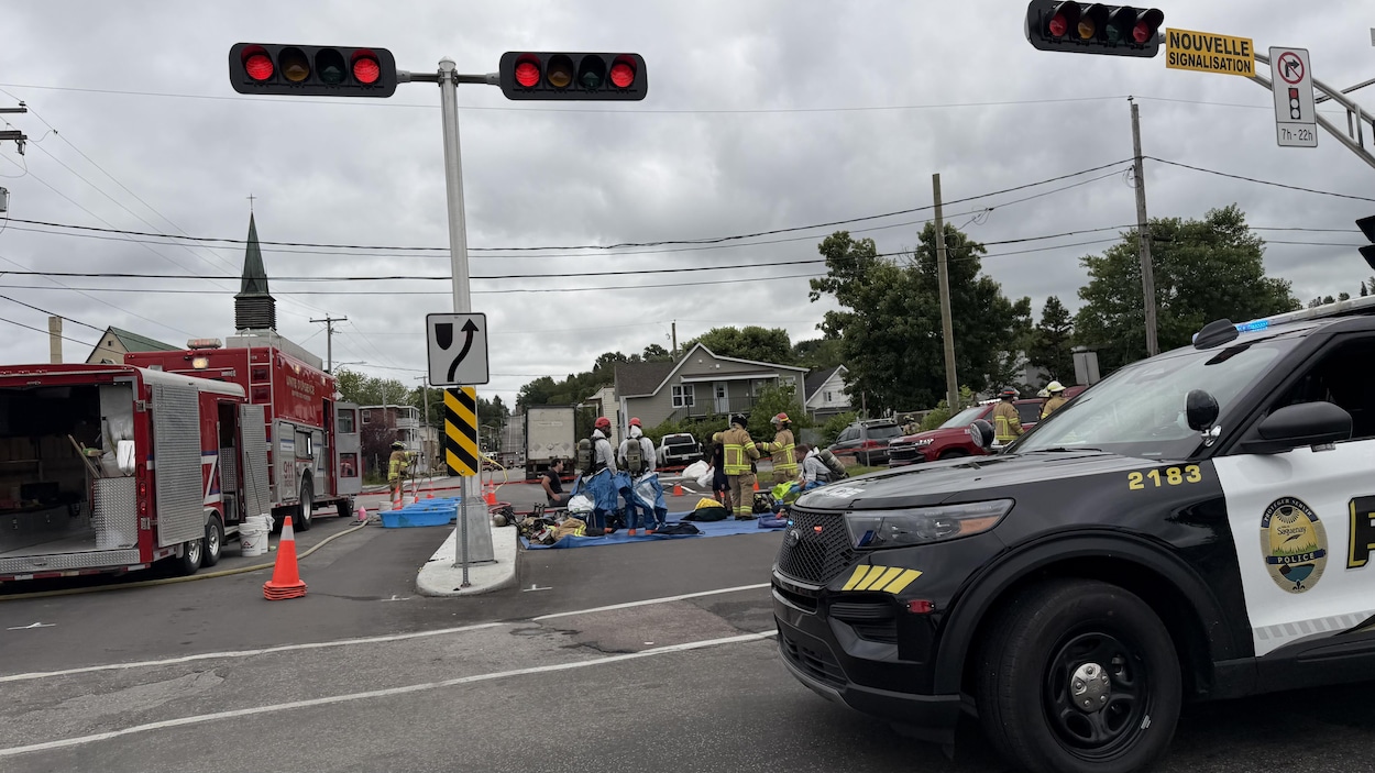 Déversement de produits chimiques dans le centre-ville de Chicoutimi