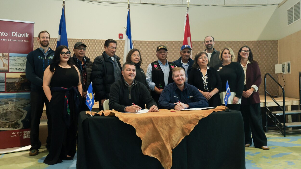 Le gouvernement tlicho et Rio Tinto signent une entente pour fermer Diavik