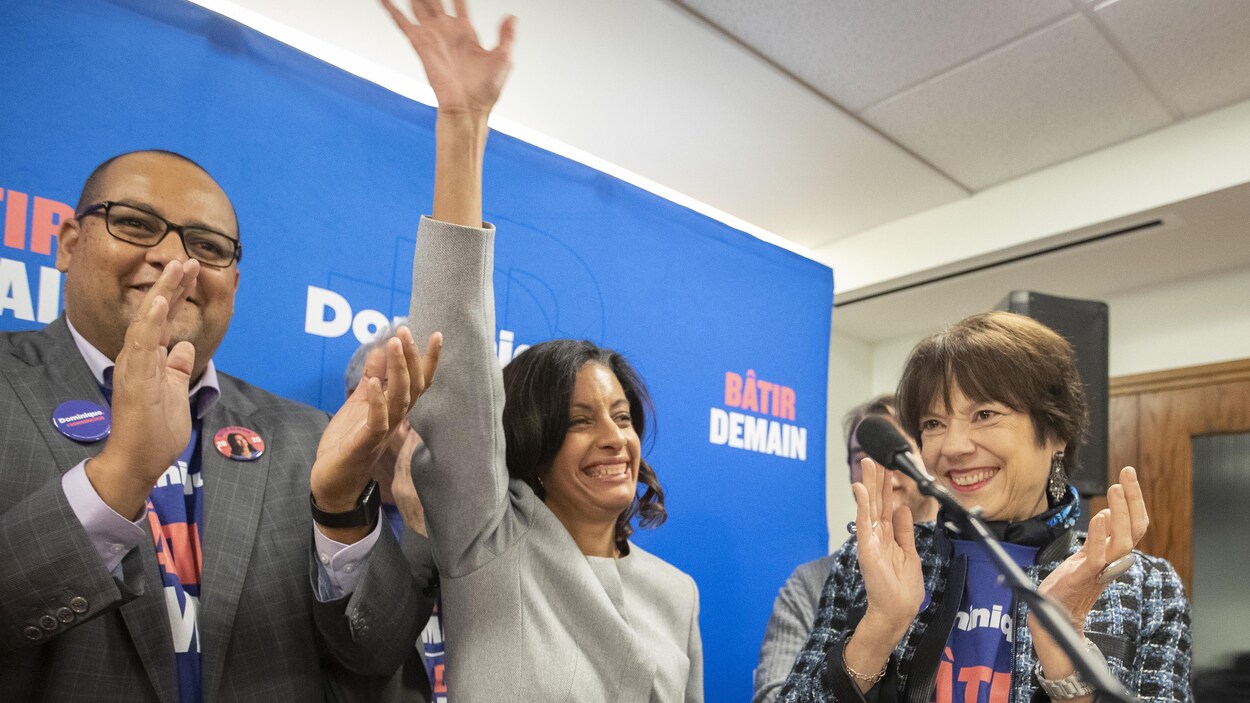 Dominique Anglade lors du déclenchement officiel de sa course à la chefferie libérale.