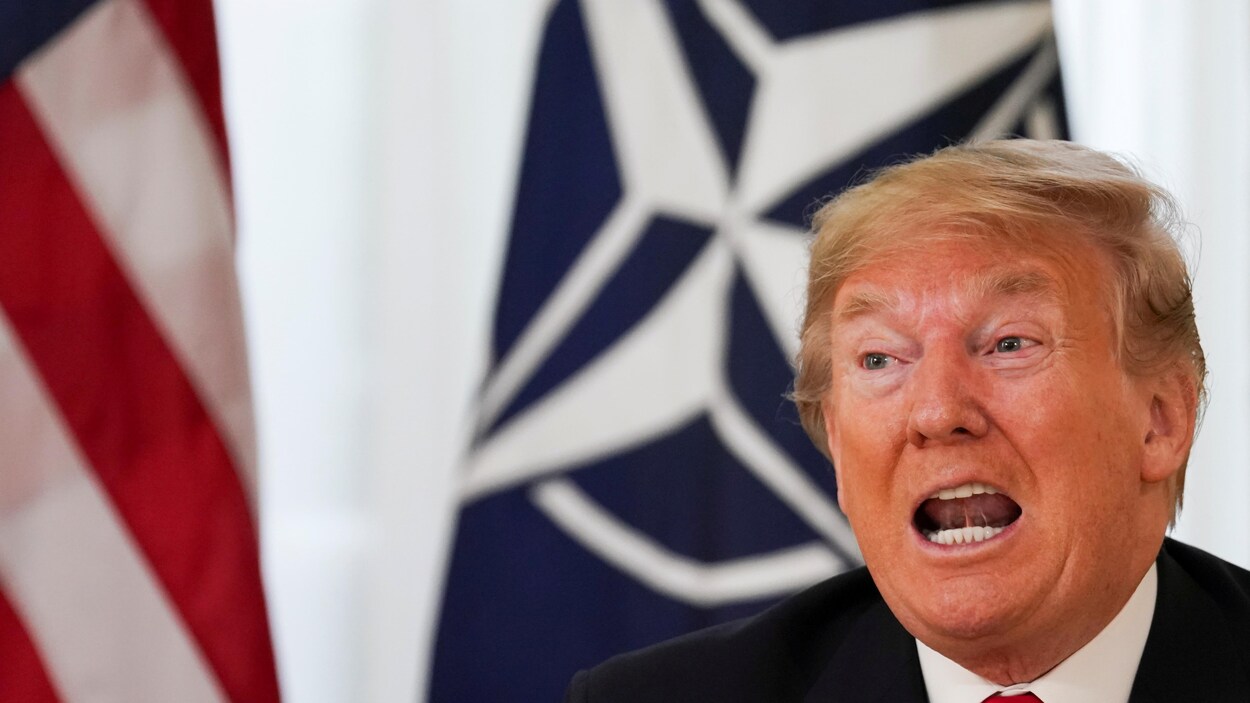 Le président américain Donald Trump avant le sommet de l'OTAN à Watford, à Londres, au Royaume-Uni, le 3 décembre 2019.