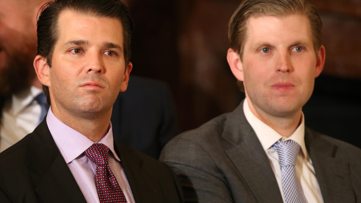 Donald Trump fils et Eric Trump, deux des fils du président américain.