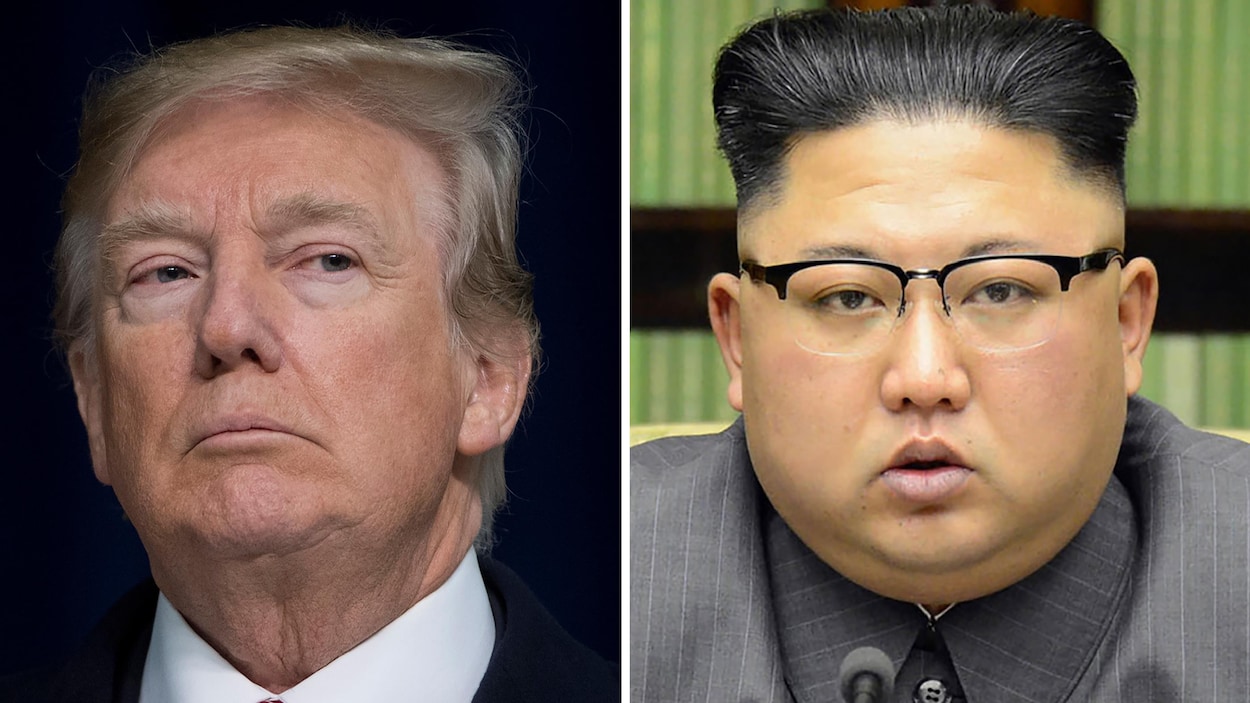 Montage photo avec Donald Trump et Kim Jong-Un.