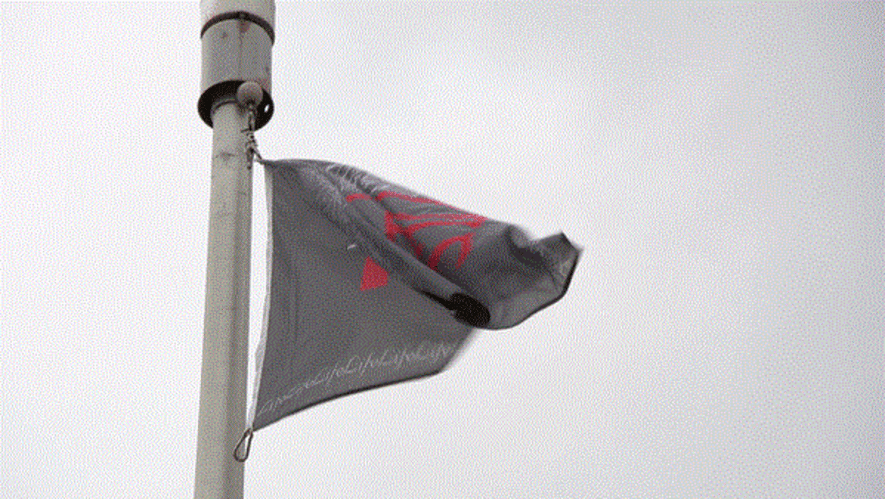 Un drapeau pour la marche de la vie