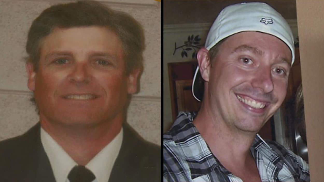 Drew Foster (à gauche) et David Williams (à droite) sont les deux victimes de l'explosion survenue le 15 janvier 2016 à l'usine de Nexen à Long Lake, près de Fort McMurray.