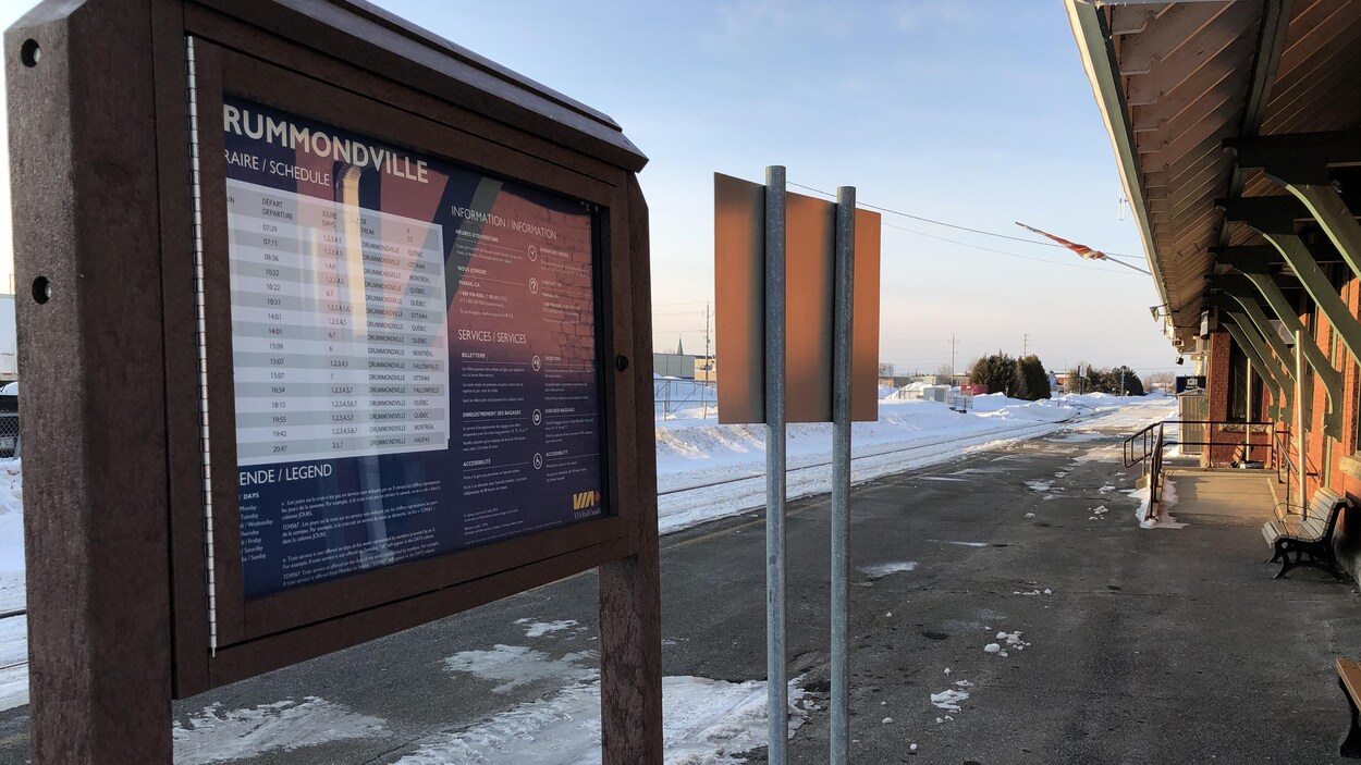 La gare de train de Drummondville.