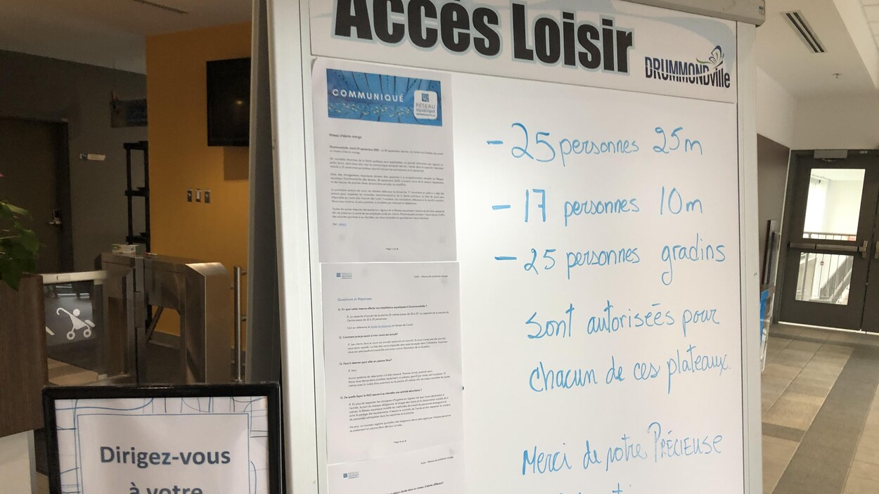 Une affiche qui explique les règles qui devront être suivies.