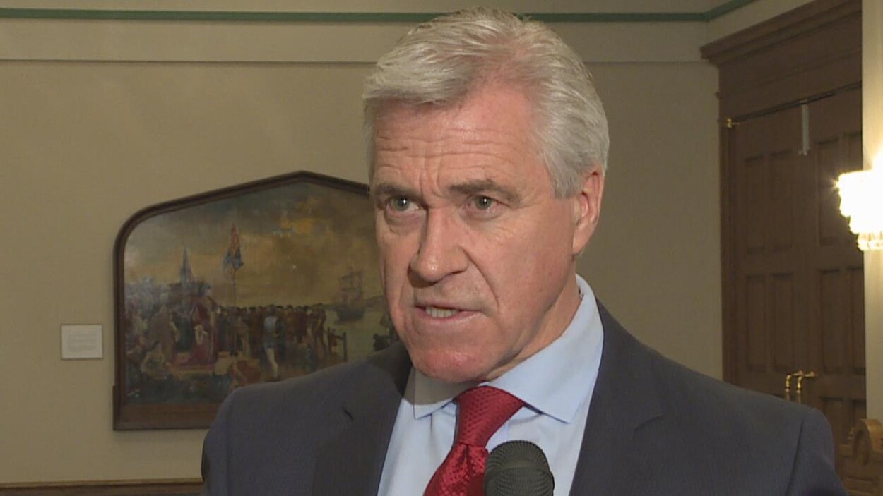 Portrait de Dwight Ball à l'Assembléee législative de Terre-Neuve-et-Labrador.