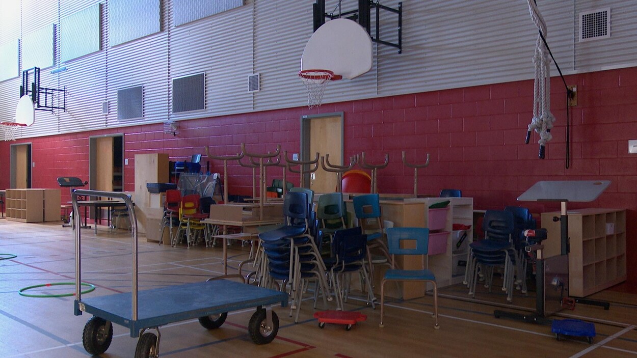 Le gymnase de l'École du Boisé sert à d'entrepôt.