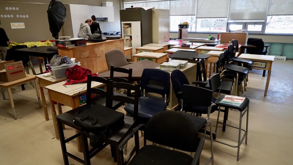 L'école L'Accueil demeure fermée une autre semaine. L'établissement a subi de lourdes pertes sur le plan pédagogique.