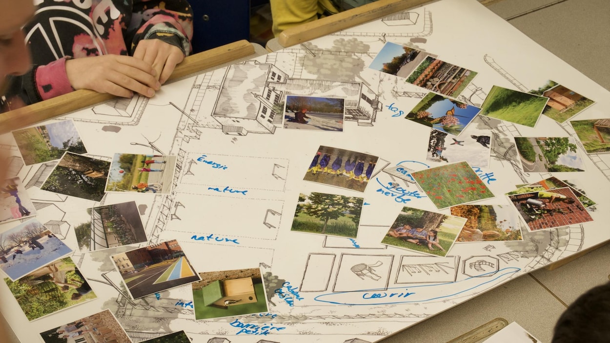Du gravier à la verdure, des jeunes imaginent leur cour d’école