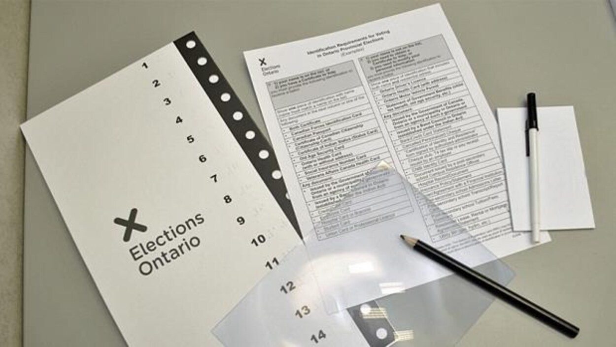 Du matériel d'Élections Ontario.