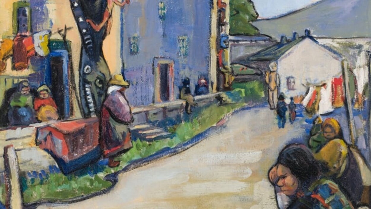 Le tableau d'Emily Carr intitulé Street, Alert Bay