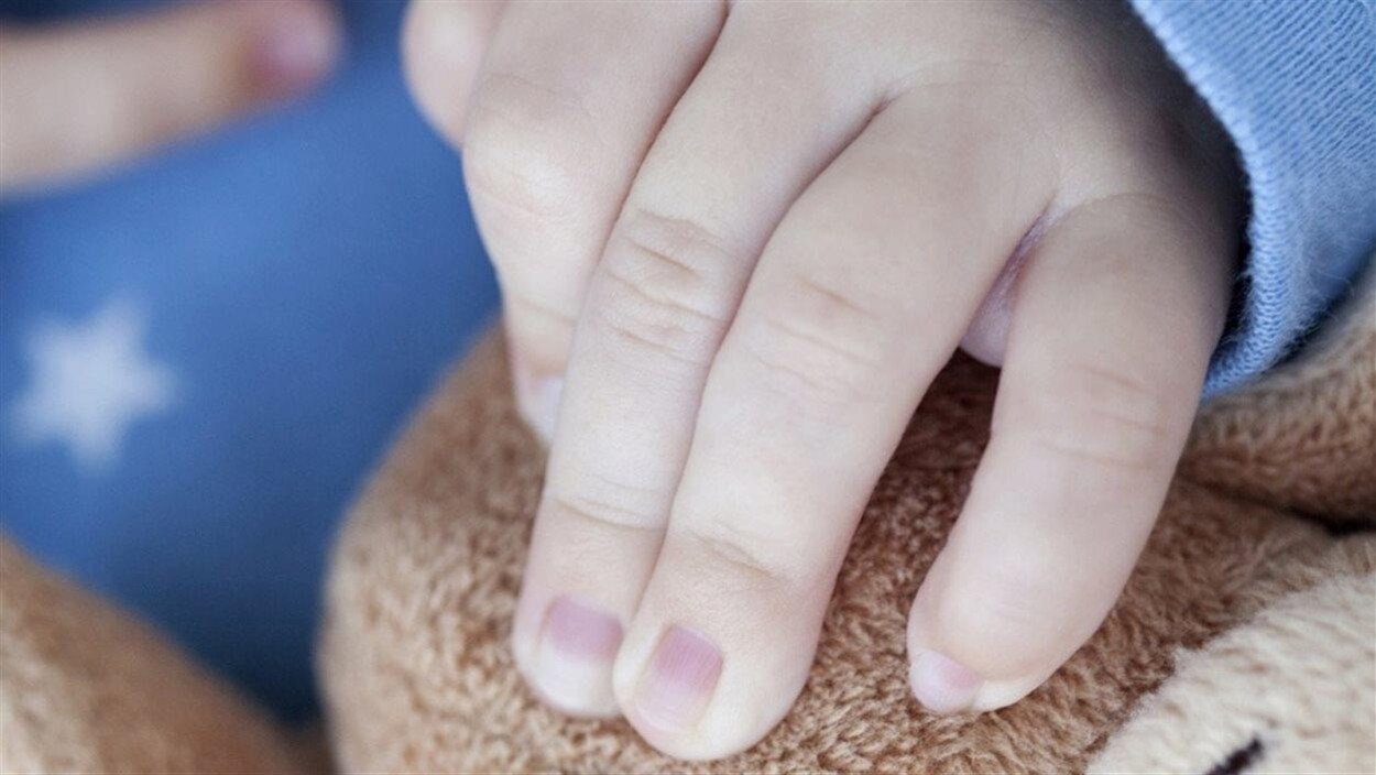 une main d'enfant une main d'enfant