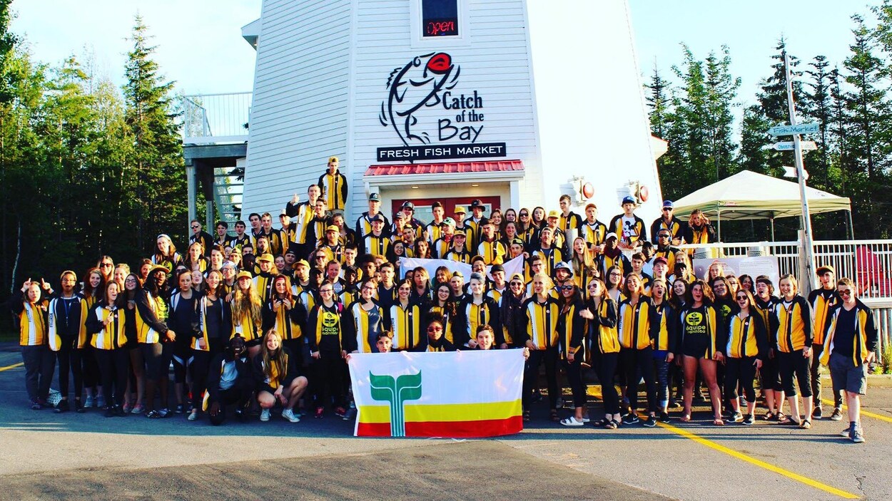 L'Équipe Manitoba lors des Jeux de la francophonie canadienne 2017, à Moncton-Dieppe.