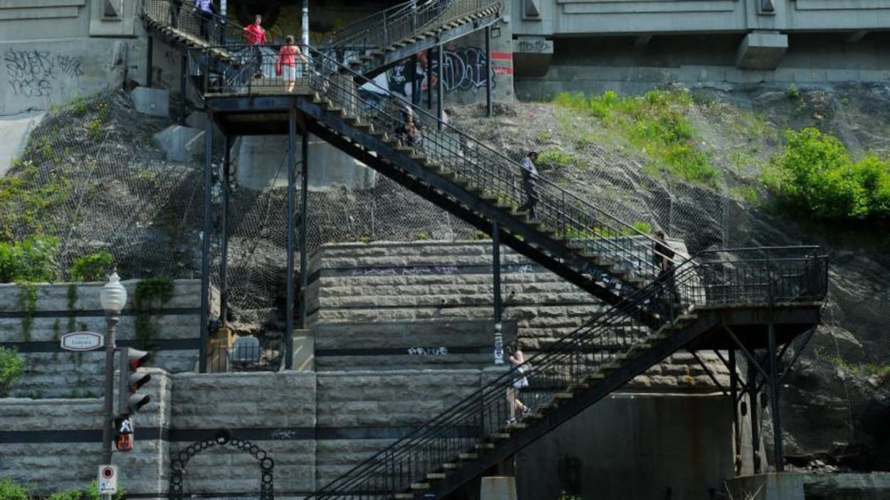Près de 1,4 M$ pour la reconstruction de l’escalier du Faubourg