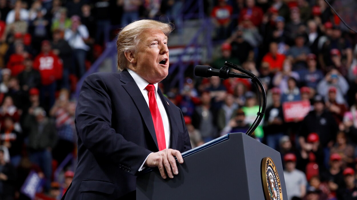 Donald Trump lors d'un rassemblement partisan.