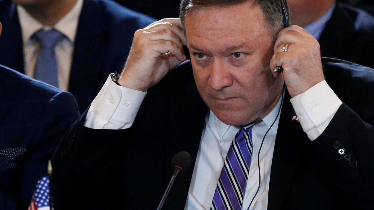 Mike Pompeo à la 48e réunion de l'Assemblée générale de l'OEA à Washington.