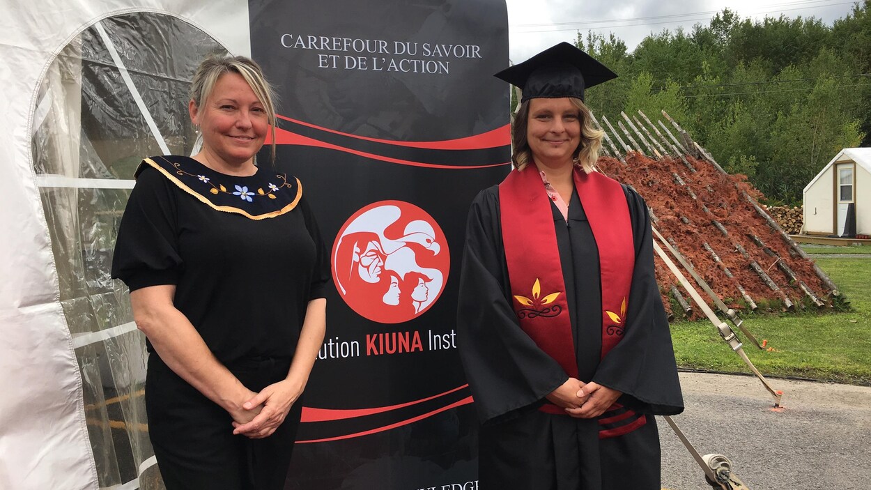 Sandra Langevin est la première étudiante allochtone à recevoir son diplôme du Collège Kiuna.