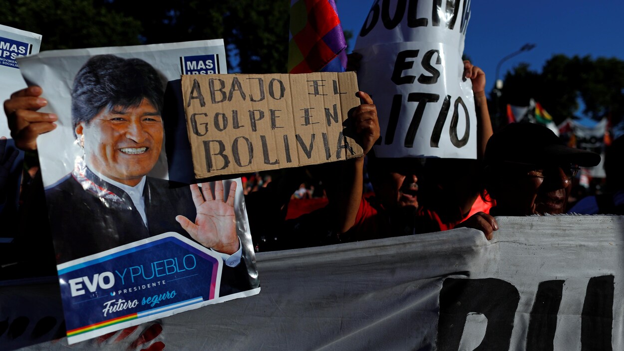 Une manifestation à la faveur d'Evo Morales en Bolivie