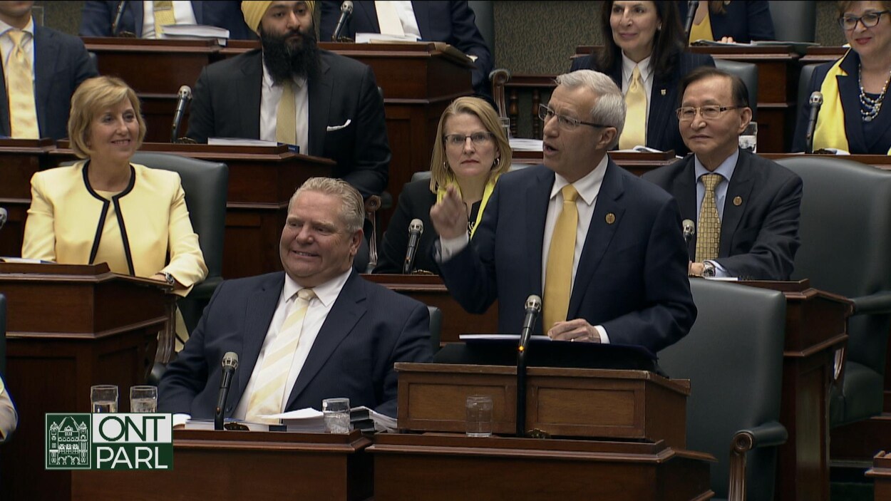 Des députés en Chambre à Queen's Park.