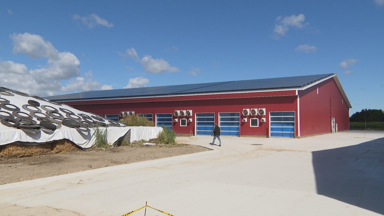 Un centre d'énergie solaire sur une ferme laitière