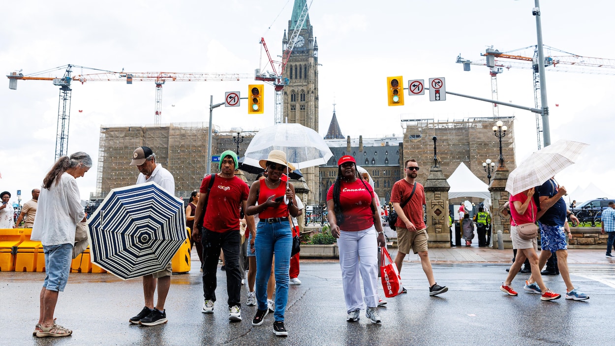 La pluie force la fin des activités de la fête du Canada à Ottawa