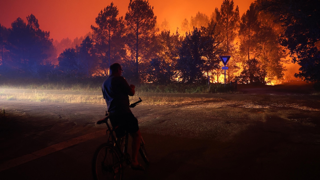 Feu de forêt en France : au moins 12 000 personnes évacuées dans le sud-ouest