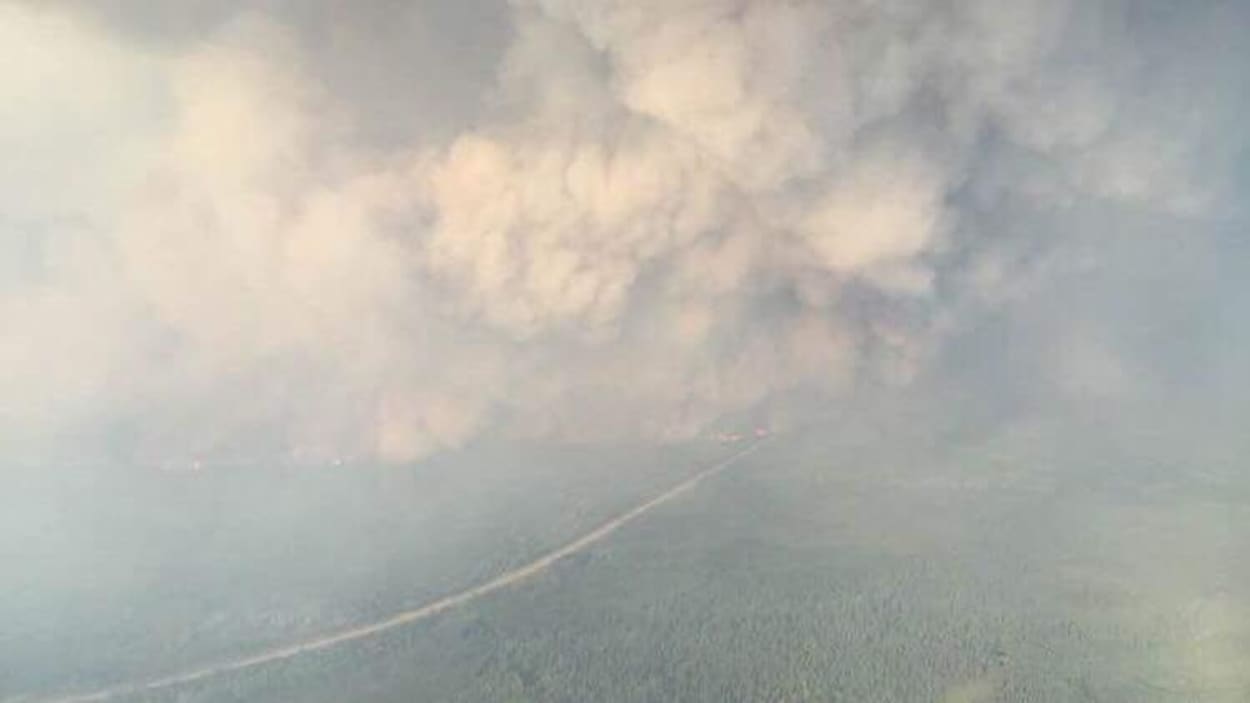 Un feu de forêt.