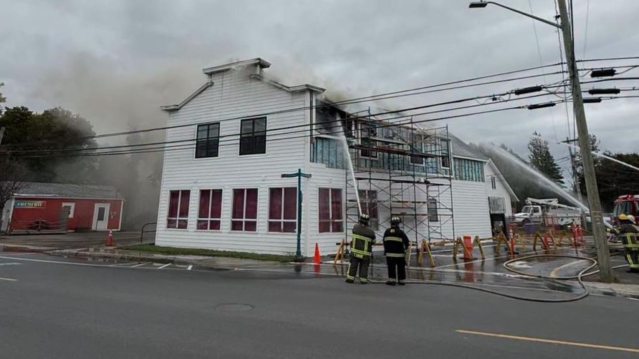 Incendie au centre-ville de Shippagan