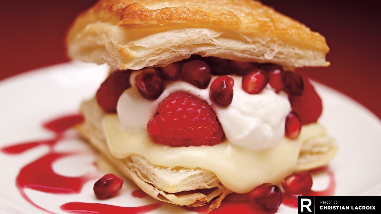 Feuilletés à la framboise et à la grenade Feuilletés à la framboise et à la grenade
