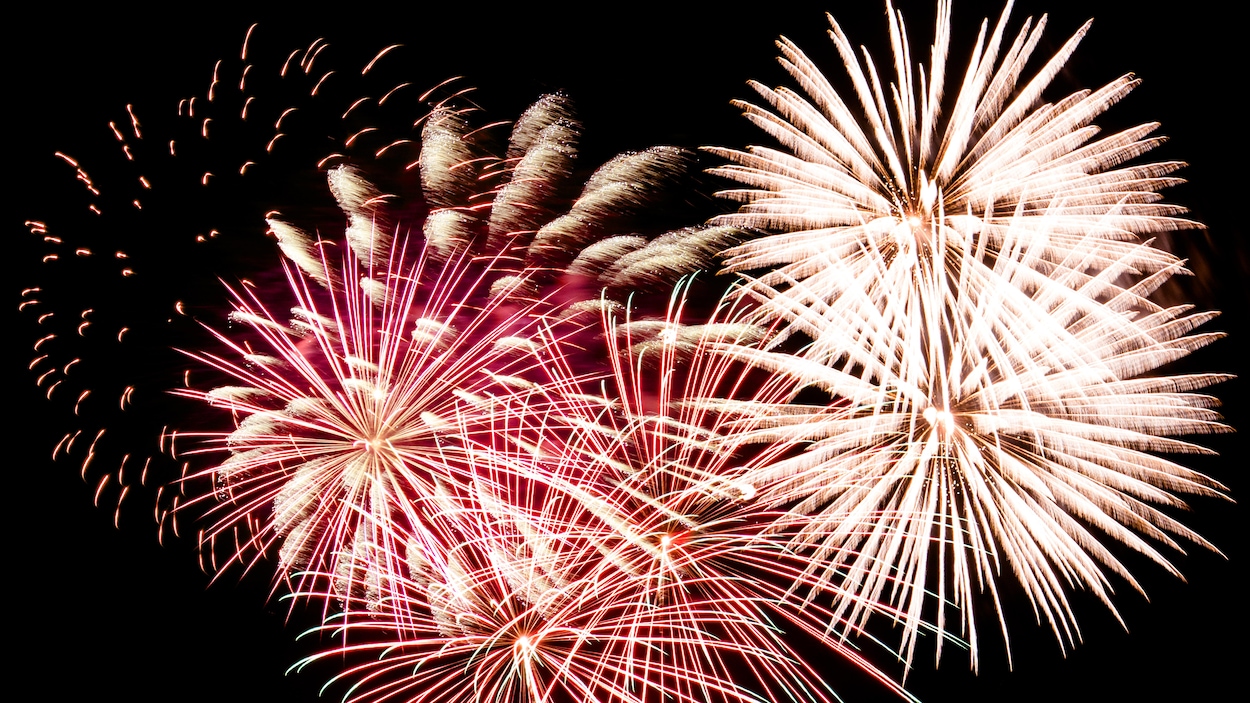 Des feux d'artifice dans le ciel