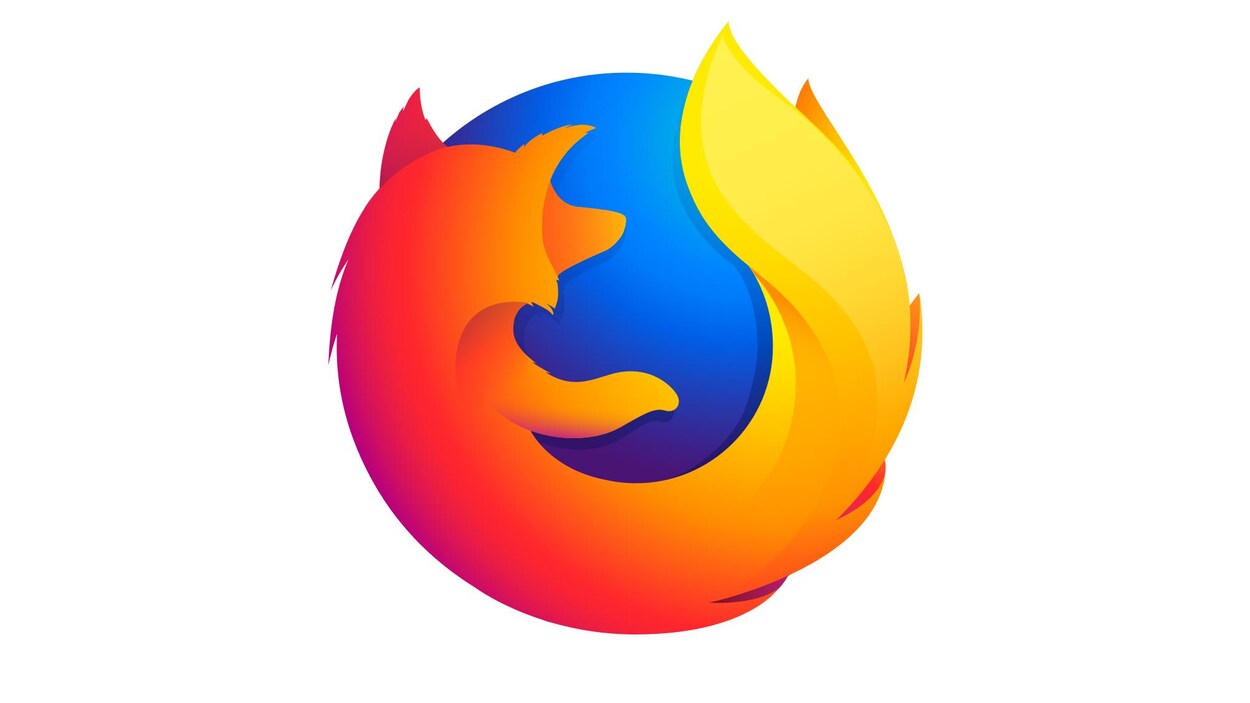 Le logo de Firefox, ressemblant à un renard autour d'une boule bleue.