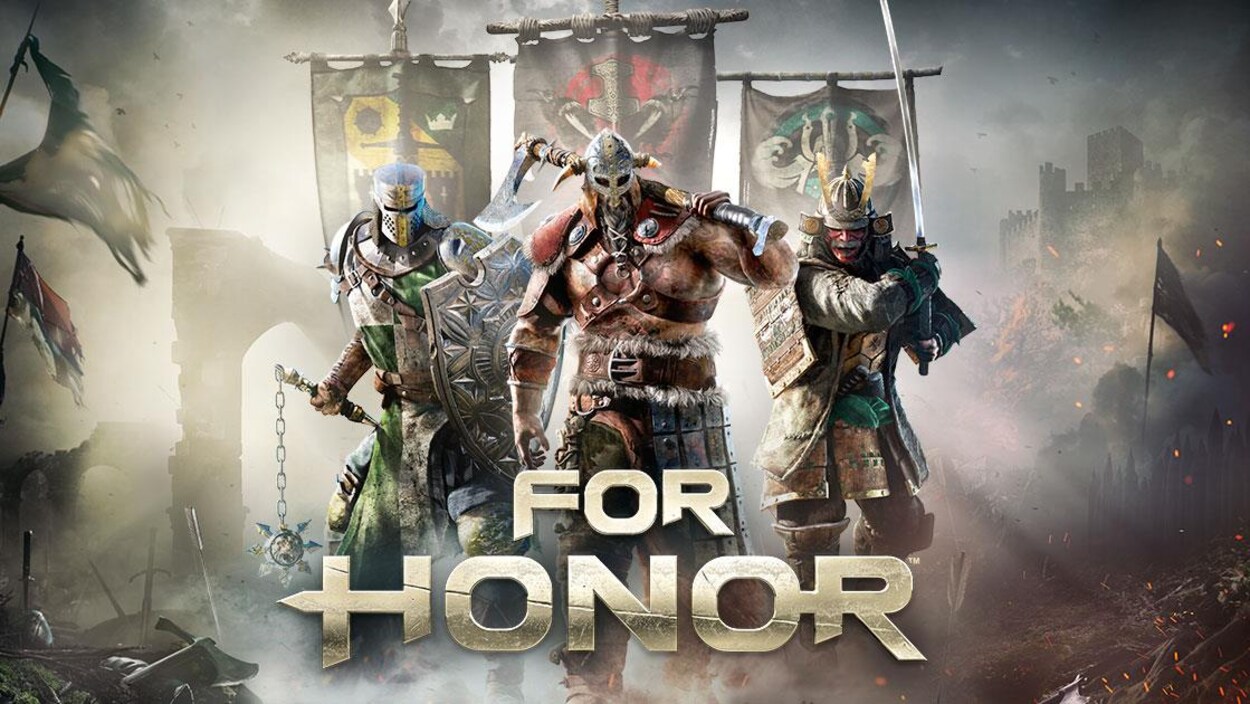 Affiche du nouveau jeu de combats au corps-à-corps, For Honor Affiche du nouveau jeu de combats au corps-à-corps, For Honor