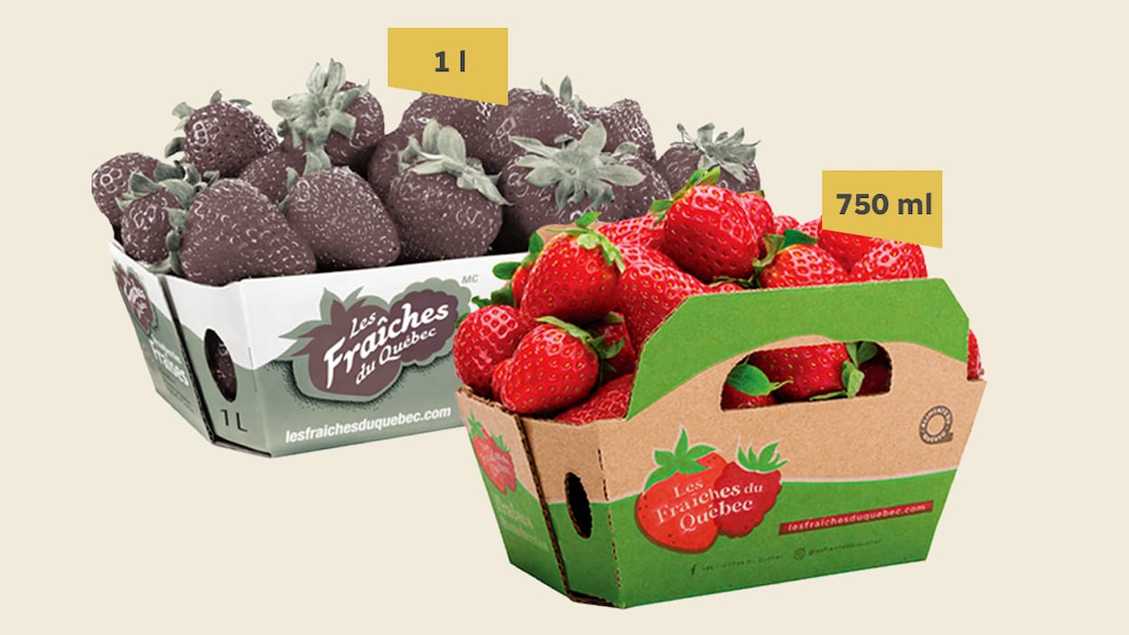 Le casseau de fraises du Québec réduit à 750 ml arrive en épicerie