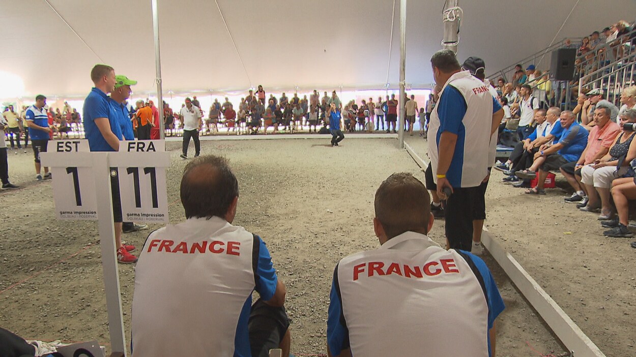 Deux joueurs français de dos