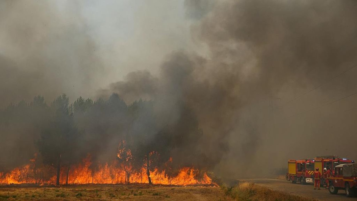 « On n’a jamais vu un incendie aussi gigantesque », dit un Québécois en France