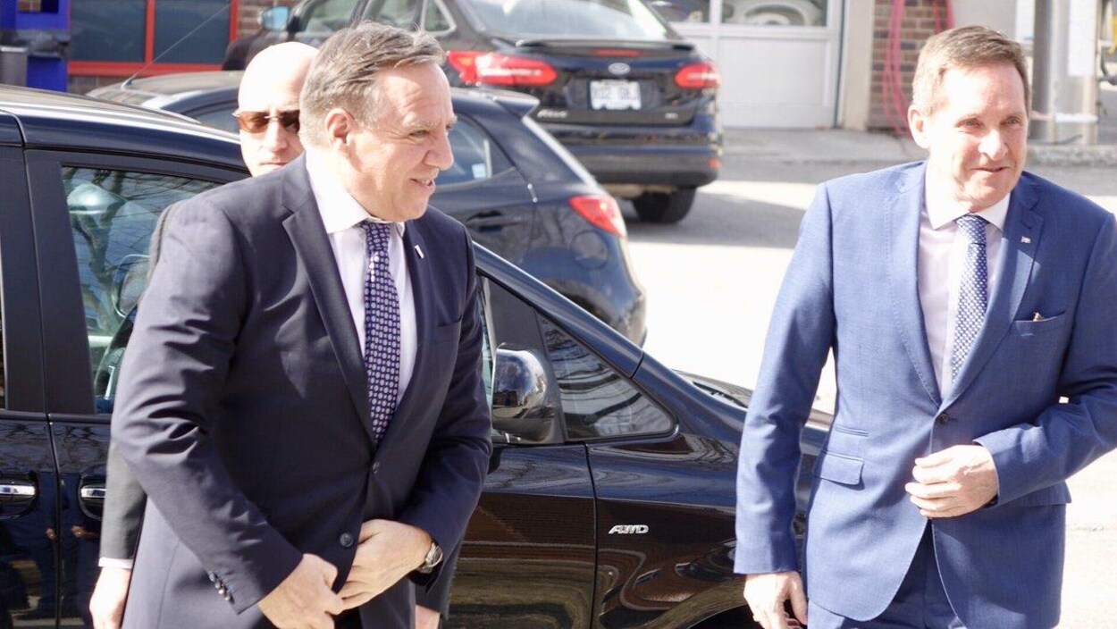 Le premier ministre François Legault était de passage à Rivière-du-Loup mardi.