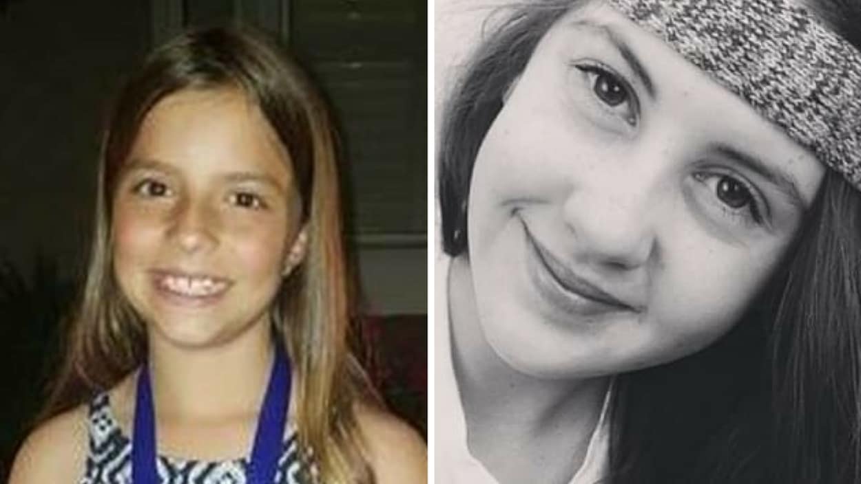 Les portraits des deux jeunes filles.
