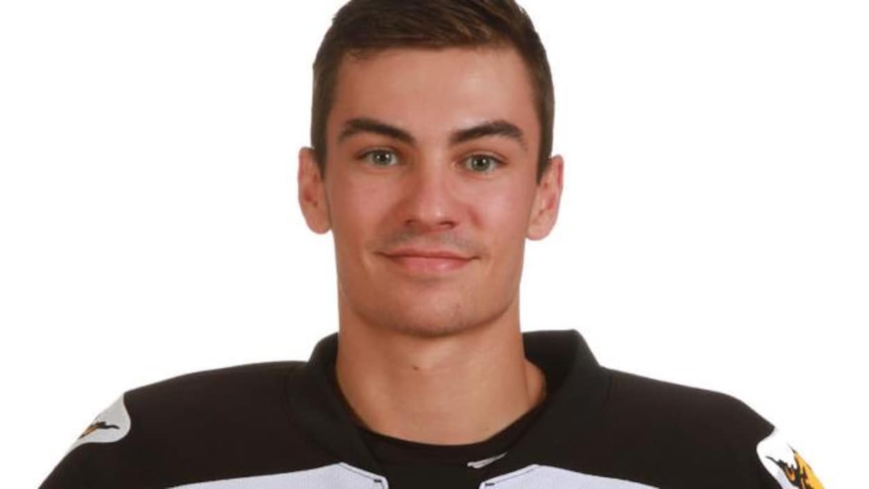 Gabriel Proulx, dans l'uniforme des Scremaing Eagles