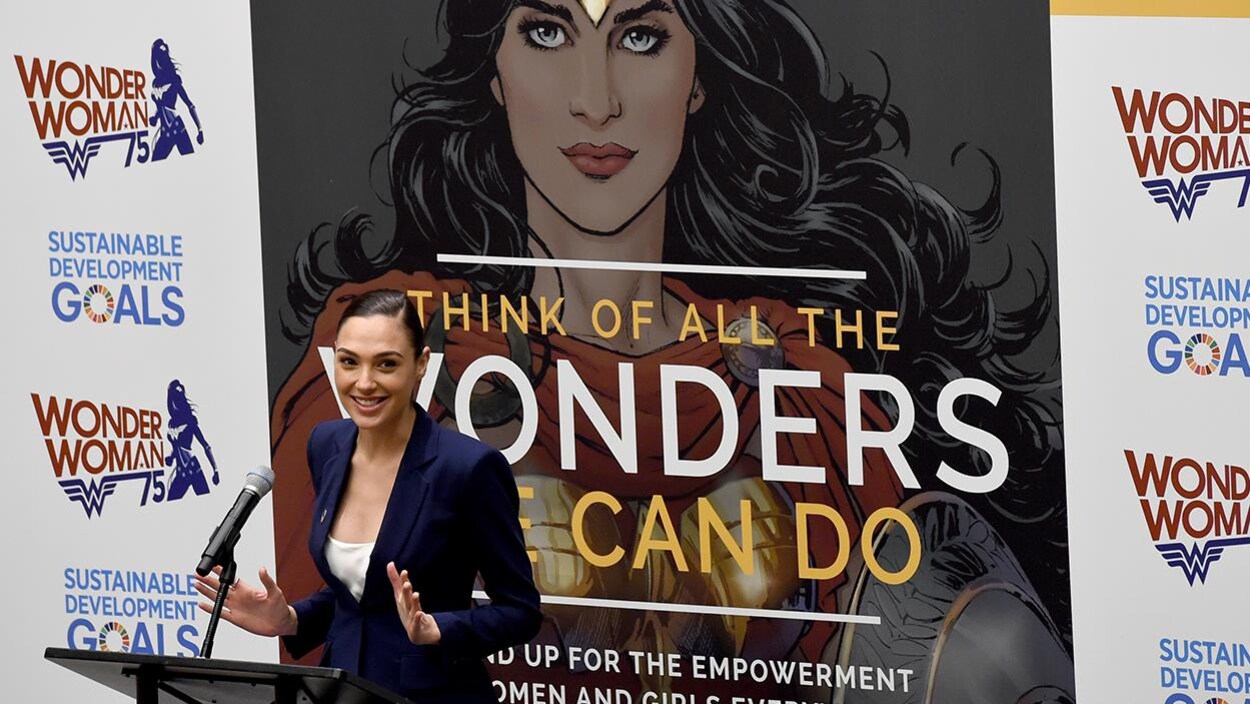 L'actrice Gal Gadot à l'ONU le 21 octobre 2016