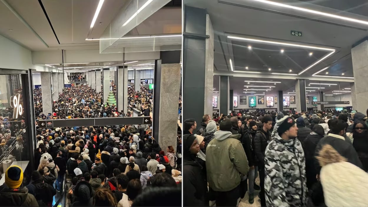 à la gare Union la nuit du Nouvel An la CTT et Metrolinx