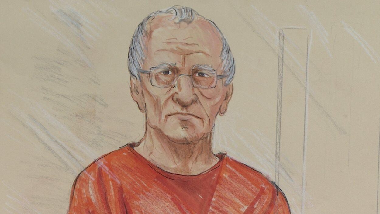 Un dessin d'artiste d'un homme avec des lunettes.