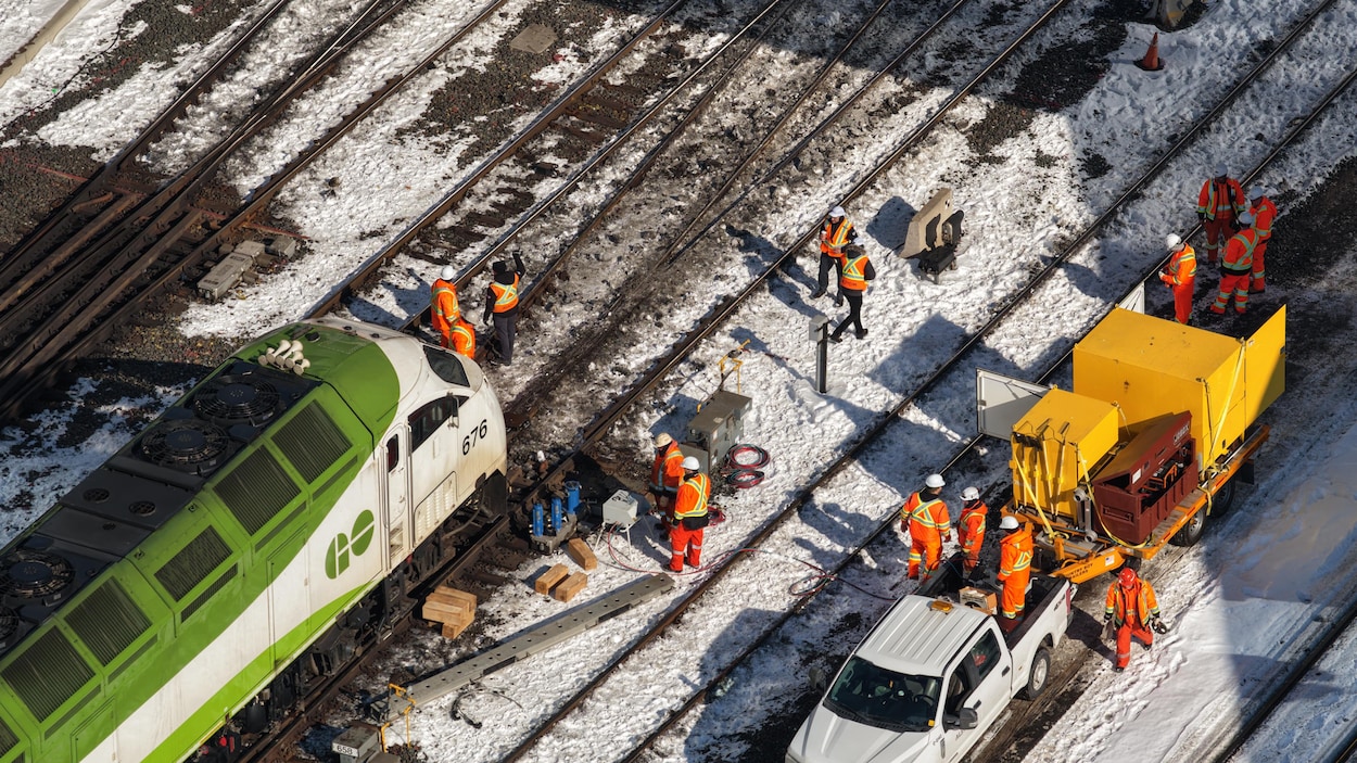 Déraillement d’un train GO : l’horaire des trains encore modifié ce matin