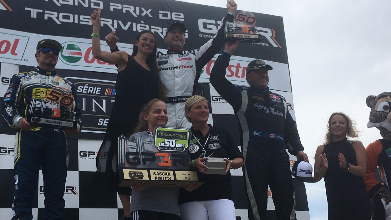 Les trois pilotes sur le podium