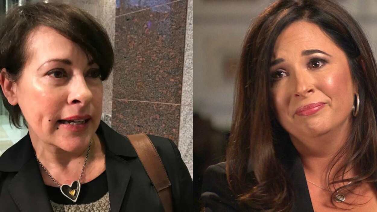 Les visages émus de Catherine Galliford et Atoya Montague.