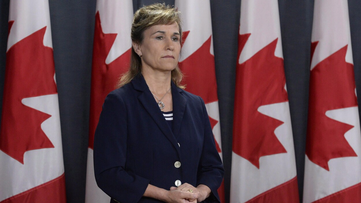 Greta Bossenmaier, lors d'une conférence de presse en 2017