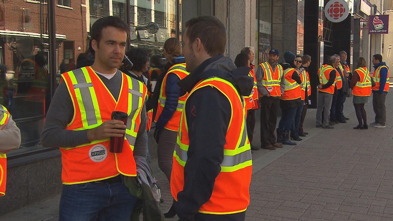 Les ingénieurs du gouvernement du Québec ont cessé de travailler durant 41 minutes le 18 avril dernier.